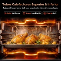 HOMCOM Mini Horno Eléctrico 9L Horno Eléctrico Sobremesa 750W con Temperatura Ajustable Temporizador 35x24,6x20 cm Blanco Crema(m-4)