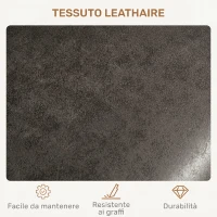 HOMCOM Set 2 Sgabelli da Bar Moderni con Schienale, Poggiapiedi e Altezza Regolabile, Grigio(m-6)