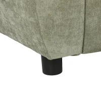 HOMCOM Sofá Cama 2 Plazas Sofá Cama 3 en 1 de Terciopelo 137 cm Respaldo Ajustable Asiento Amplio 2 Cojines Verde(m-8)