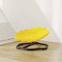 AIYAPLAY Flower-Shaped Sensory Spinning Chair with Non-Slip Base for Balance/Coordination, Yellow(m-8)