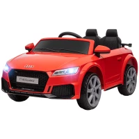 HOMCOM Macchina Elettrica per Bambini 3-5 Anni Licenza AUDI TT con Telecomando e Fari LED, 102x60x44 cm, Rosso(m-11)