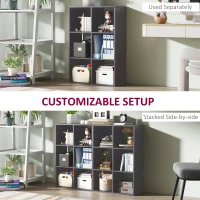 HOMCOM 6-Cube Bookshelf - Grey(m-5)