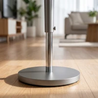 HOMCOM Staande ventilator luchtcirculator met 12 snelheidsstanden LED-display afstandsbediening 70°+90° oscillatie Grijs(m-11)