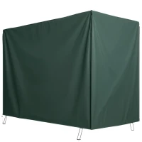 Outsunny Funda para Balancín de Jardín con Cremallera Cubierta para Muebles de Exterior 205x124x164 cm Verde Oscuro(m-11)
