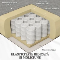 HOMCOM Fotoliu Relaxant Reclinabil cu Suport pentru Picioare Extensibil, Husă de Schimb și Șezut cu Arcuri, Gri(m-5)