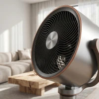 HOMCOM Staande ventilator luchtcirculator met 12 snelheidsstanden LED-display afstandsbediening 70°+90° oscillatie Grijs(m-12)