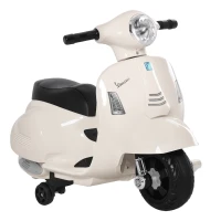 HOMCOM VESPA elektrische motorfiets kindermotorfiets elektrisch voertuig 3 t/m 6 jaar wit(m-11)