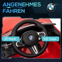 AIYAPLAY Elektrische Kinderauto 12V met afstandsbediening, 2 motoren, kinderauto met claxon, LED-verlichting, muziek, zachte start, extra steunwielen, voor kinderen van 3-5 jaar, rood(m-7)