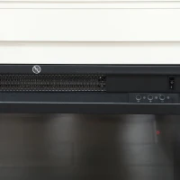HOMCOM Chimenea Eléctrica 1000/2000W con Efecto de Llama de 5 Niveles de Brillo y 12 Colores para 30 ㎡ Blanco(m-9)
