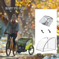 HOMCOM Baby Bike Trailer Cover, Anti Dust Rain Snow, Cold Wind, 76 x 61 x 61 cm(m-5)
