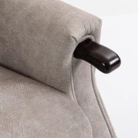 HOMCOM Elektrische Sta-op Fauteuil met Massage, Verwarming en Ligfunctie, Lichtgrijs(m-13)