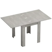 HOMCOM Table à manger extensible rectangle pour 4 à 6 personnes, table de cuisine 70-140 cm, patins en feutre, gris(m-1)