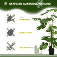 HOMCOM 180 cm Kunstplant met Pot, Kunstmos, Kamerplant voor Woonkamer, Realistisch Uiterlijk, Groen(m-6)