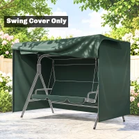 Outsunny Funda para Balancín de Jardín con Cremallera Cubierta para Muebles de Exterior 205x124x164 cm Verde Oscuro(m-9)
