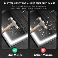 HOMCOM 60 x 80 cm Anti-Fog LED Bathroom Mirror, with Bluetooth - Silver Tone(m-8)
