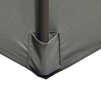 Outsunny 3(m) Cantilever Parasol with 360° Rotation Roma Umbrella, Hanging Sun Shade with Aluminium Frame, Tilt Crank, 8 Ribs and Cross Base, Dark Grey(m-8)