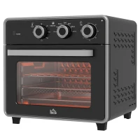HOMCOM 20L 90-230℃ Mini Convection Oven, with Air Fry Function - Black(m-11)