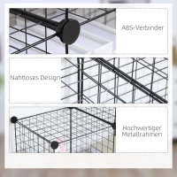 HOMCOM Metalen Kubusrek, Aanpasbare Kubuskast voor Kleding, Boeken, Speelgoed, Flexibel, 109L x 37B x 109H cm, Zwart(m-6)