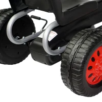 AIYAPLAY Go Kart para Niños de +3 Años con Asiento Ajustable Volante Freno Manual Marco de Aluminio y Acero Carga 30 kg Rojo(m-13)