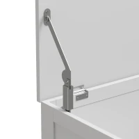 HOMCOM Schoenenbank met verstelbare plank en opklapbaar vak, opbergbank voor schoenen, wit(m-12)