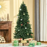 HOMCOM Kunstkerstboom 180 cm met 724 Takken en Metalen Standaard voor Binnengebruik(m-2)
