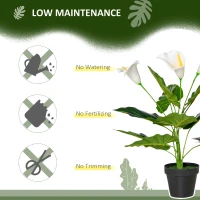 HOMCOM 5ft Artificial Tree, Indoor Fake Eucalyptus with White Tender Tips and Pot, for Home, Office, and Living Room Decor(m-5)