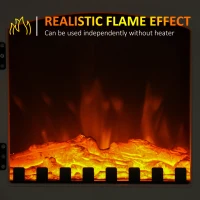 HOMCOM 1kW-2kW Vintage Electric Fireplace Heater - White(m-6)