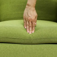 HOMCOM Fotoliu Relaxant Reclinabil cu Suport pentru Picioare Extensibil, Husă de Schimb și Șezut cu Arcuri, Gri(m-9)