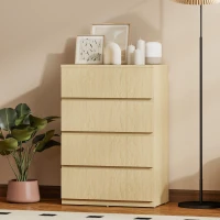 HOMCOM Chest of Drawers, 4-Drawer Storage Cabinets, Modern Dresser, Storage Drawer Unit for Bedroom(m-10)