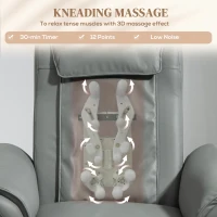 HOMCOM Kneading Faux Leather Electric Massage Recliner - Grey(m-4)