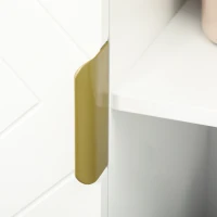 kleankin Mobiletto Bagno Moderno con Armadietto, Cassetto e Mensola Regolabile, 60x30x120cm, Bianco(m-9)