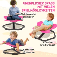 AIYAPLAY Sensorische draaistoel voor kinderen, vlindervorm, bevordert balans en coördinatie, kunststof, metaal, roze(m-6)