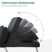 HOMCOM 3-in-1 slaapbank, logeerbed, fauteuil inclusief kussens, zwart(m-4)