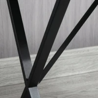 HOMCOM Bar și Masă Înaltă, Stil Industrial, cu Efect de Marmură, din Lemn și Oțel, 120x60x102 cm, Negru(m-13)