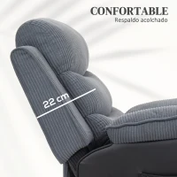 HOMCOM Sillón Relax Reclinable Eléctrico Levanta Personas con Mando a Distancia Puerto USB y Bolsillos Laterales Gris Oscuro(m-6)