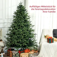 HOMCOM Kunstkerstboom, 183 cm kerstboom met 1700 punten, brede opklapbare metalen standaard, voor kerstdecoratie, groen(m-4)
