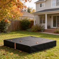 AIYAPLAY Sandbox Cover, Square Sandpit Cover Waterproof Dustproof UV Protection, Sandbox Canopy with Drawstring and Elastic Band(m-9)