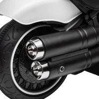 HOMCOM Elektrische Kinder Motorfiets met LED-Koplamp, Afneembare Zijwieltjes, Comfortabele Zitting, Rood/Zwart(m-9)