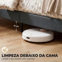 HOMCOM Cama de Casal 135x190 cm com Cabeceira Estofada com Laterais e Arrumação Inferior, Cinzento(m-6)