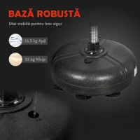 HOMCOM Sac de box cu înălțime reglabilă, mănuși incluse, din PE și metal, 45x45x133-151 cm, roșu(m-7)