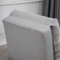 HOMCOM Sofá-Cama Individual Dobrável Revestido em Linho com Encosto Ajustável 5 Posições 1 Almofada Cinzento Claro(m-9)