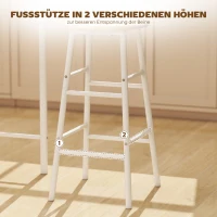 HOMCOM bartafel krukkenset barkruk bartafel zitgroep(m-6)