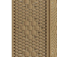 HOMCOM 4 Panel Folding Room Divider, Privacy Screen, Paravent Partition Separator for Living Room, Bedroom, Natural(m-8)