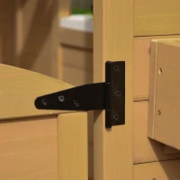 Outsunny Houten kinderspeelhuis Tuinspeelhuis met deur, ramen, plantenbak en bankje voor kinderen 3-6 jaar(m-9)