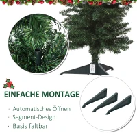 kunstkerstboom 1,5 m kerstboom dennenboom 294 takken PVC groen(m-5)