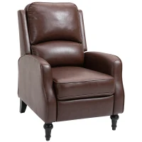 HOMCOM Poltrona Relax Reclinabile 90° e 150° Manuale in Pelle(m-10)