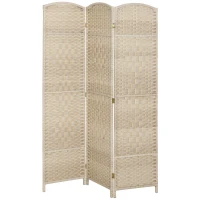 HOMCOM Paravent intérieur en bois 3 panneaux séparateur de pièce pliable pour salon chambre 135 x 180 cm chêne(m-12)