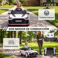AIYAPLAY Coche Eléctrico para Niños Audi RS 6 Avant GT 12V con Mando a Distancia 2,4G Motor Doble Arranque Progresivo Suspensión(m-8)