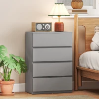 HOMCOM Chest of Drawers, 4-Drawer Storage Cabinets, Modern Dresser, Storage Drawer Unit for Bedroom(m-2)