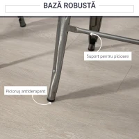 HOMCOM Set 4 Scaune de Bar din Oțel cu Suport pentru Picioare, Argintiu(m-5)